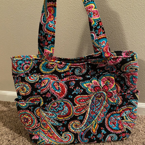 Vera Bradley Parisian Paisley Pleated Tote NWT - Picture 2 of 4